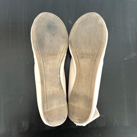 J.Crew Anya Nude Ballet Flat Slip-On Leather Shoes Women’s Size 8.5 - Picture 7 of 10